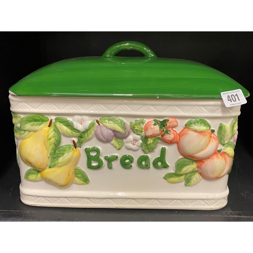 401 - PORCELAIN BREAD BIN