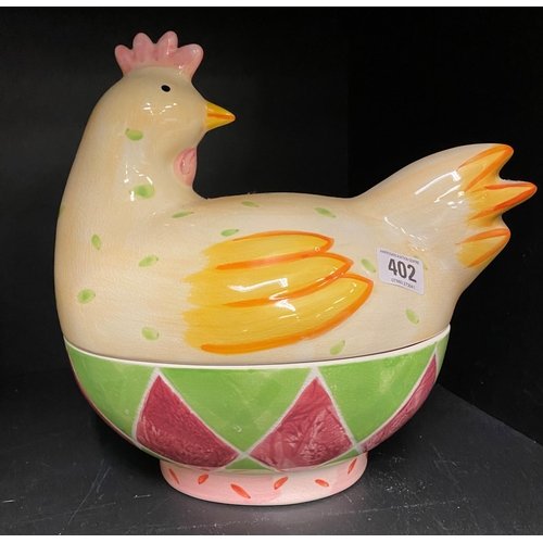 402 - PORCELAIN CHICKEN EGG HOLDER