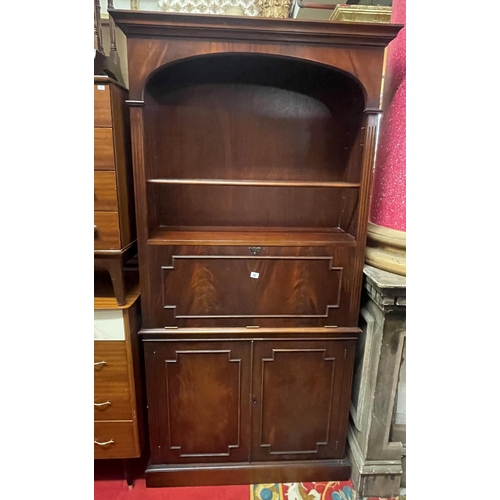 42 - MAHOGANY SECRETAIRE BOOKCASE