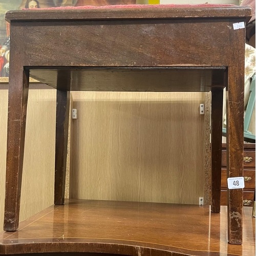 48 - MAHOGANY PIANO STOOL