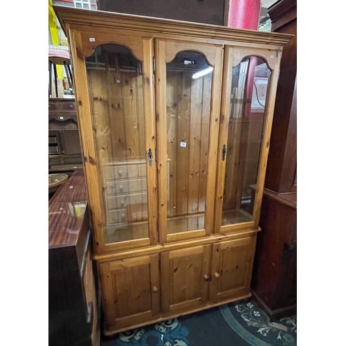 76 - PINE DISPLAY CABINET (IDEAL FOR ANTIQUE CENTRE)