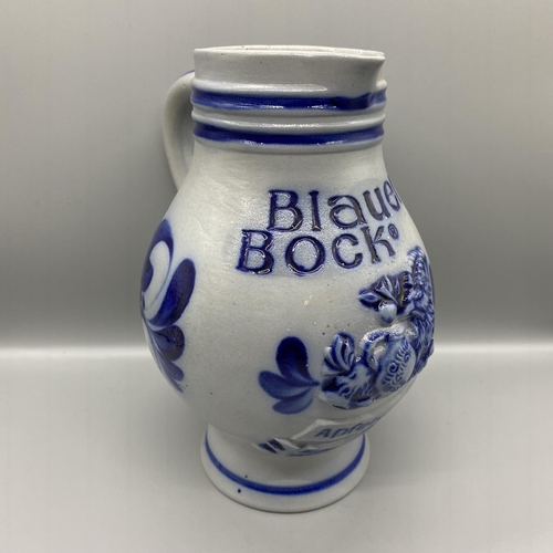 141 - GERMAN STONE WARE JUG APFELWEIN APPLE WINE TOPFEREI POTTERY FINE SALT GLAZE