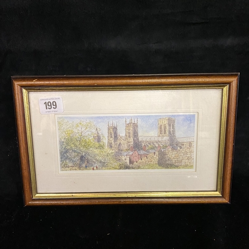 199 - MINIATURE PRINT OF YORK MINSTER