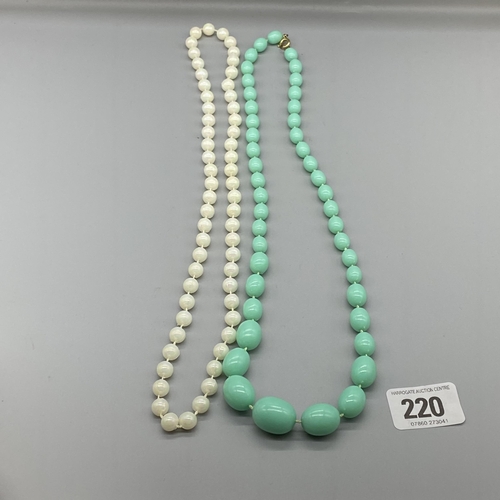 220 - COLOURED NECKLACES