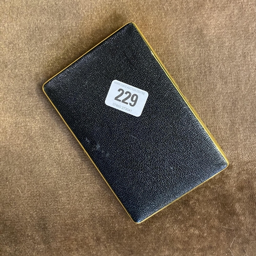 229 - BLACK AND GOLD CIGARETTE BOX