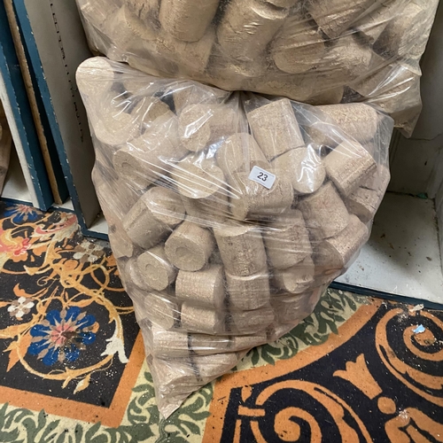 23 - 40KG BAG OF HARDWOOD BRIQUETTES