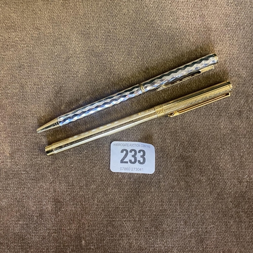 233 - ONE SILVER AND ONE GOLD TONE PEN