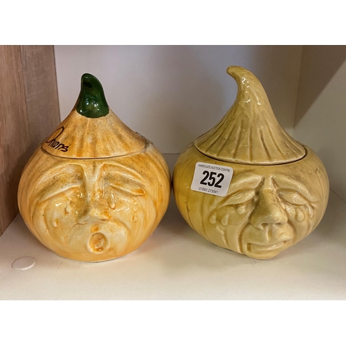 252 - TWO ONION CONTAINERS