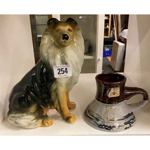 254 - POT LASSIE DOG AND A YACHT BEAKER