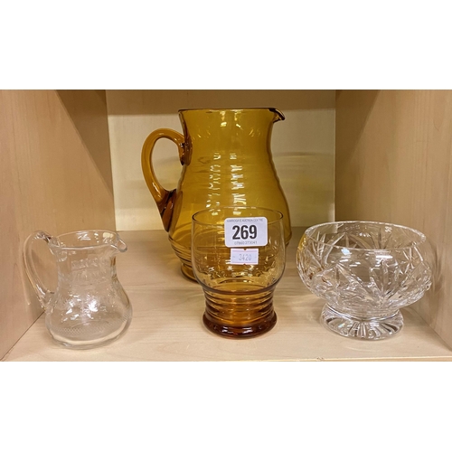 269 - COLLECTION OF VINTAGE GLASSWARE