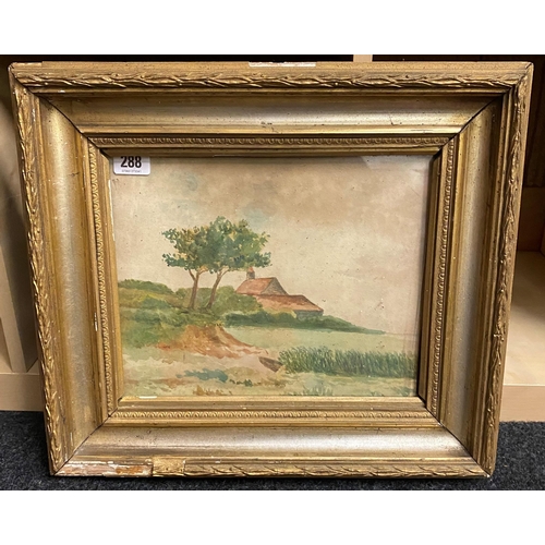 288 - ANTIQUE FRAMED WATERCOLOUR