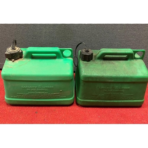 3 - TWO GREEN PETROL CANS