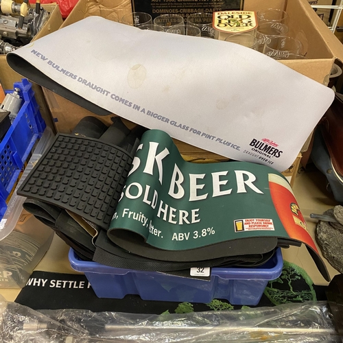 32 - LARGE COLLECTION OF BAR MATS