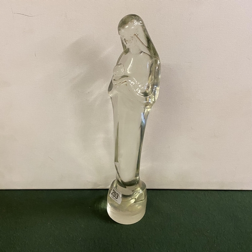 203 - 1950s GSL LEERDEM GLASS MADONNA AND CHILD