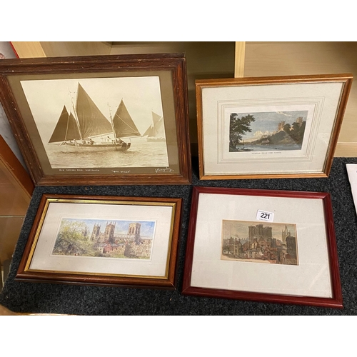 221 - FOUR ANTIQUE PRINTS