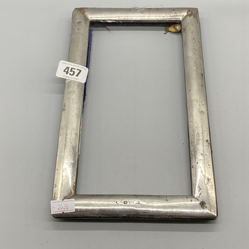 457 - ANTIQUE HALLMARKED SILVER PICTURE FRAME