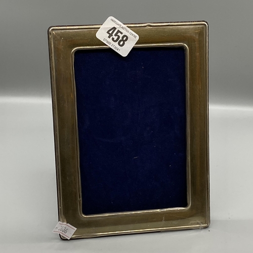 458 - ANTIQUE HALLMARKED SILVER PICTURE FRAME