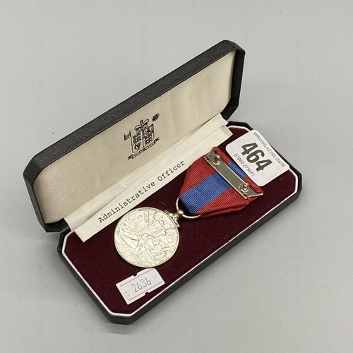 464 - ADMINISTRATIVE OFFICER MEDAL FOR FAITHFUL SERVICE