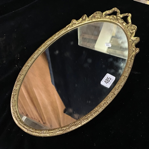 485 - BRASS FRAMED DECORATIVE MIRROR