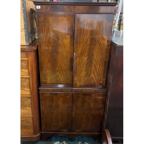 66 - FLAMED MAHOGANY DRINKS CABINET