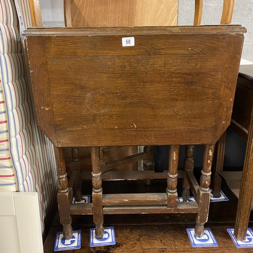 68 - OAK DROP LEAF TABLE