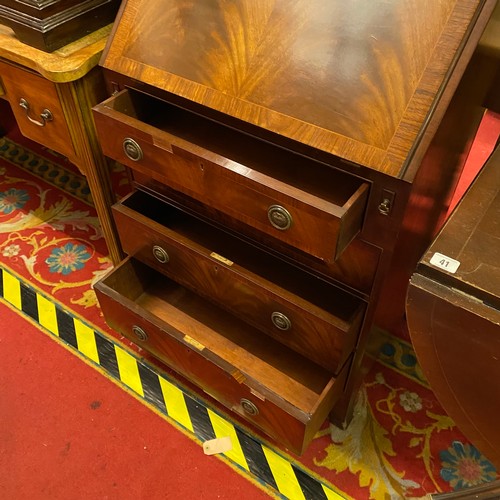 39 - MAHOGANY BUREAU COMPLETE WITH KEYS