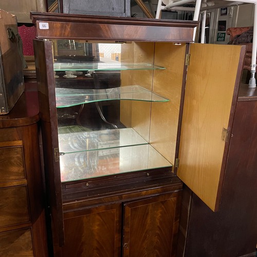 66 - FLAMED MAHOGANY DRINKS CABINET