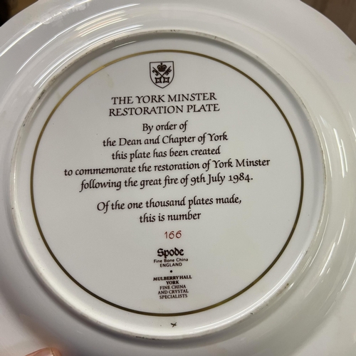 130 - THE YORK MINSTER RESTORATION PLATE BY ''SPODE''