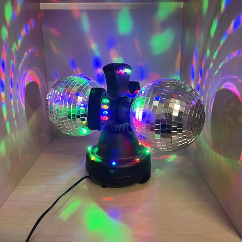 204 - TWIN MIRROR ROTATING DISCO BALLS