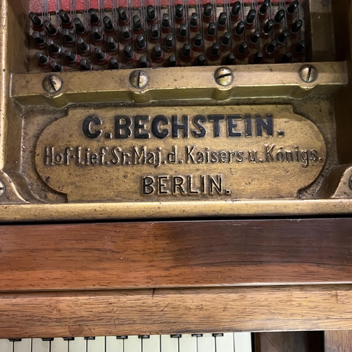 326 - BECHSTEIN BERLIN  GRAND PIANO ON BEAUTIFUL TURN LEG CIRCA 1877 (HOF-LIEF.SR.MAJ.D.KAISERS.U.KONIGS)