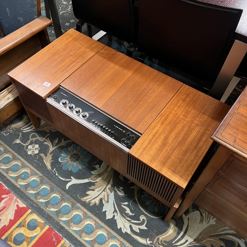 50 - HIS MASTERS VOICE STEREOMASTER RECORD PLAYER IN SOLID TEAK