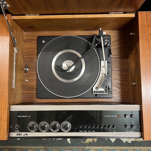 50 - HIS MASTERS VOICE STEREOMASTER RECORD PLAYER IN SOLID TEAK