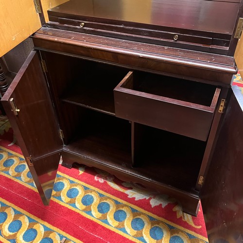 78 - MAHOGANY DRINKS CABINET WITH KEY