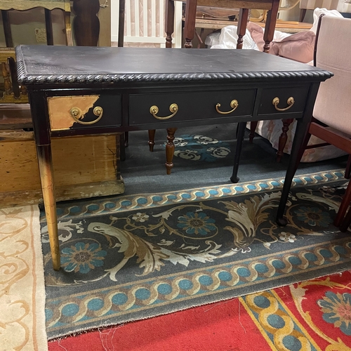 496 - PAINTED THREE DRAWER REGENCY STYLE DESK