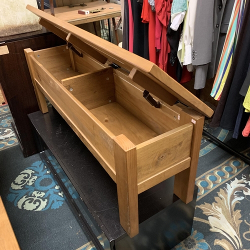 20 - SOLID PINE LONG STORAGE BENCH