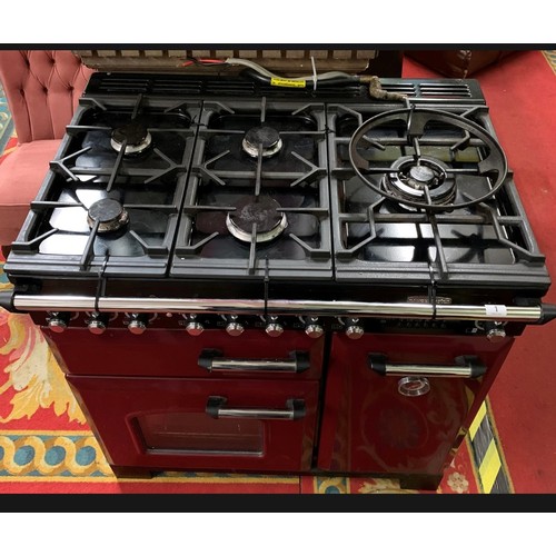 1 - RANGEMASTER DELUXE 90 DUEL FUEL 5 RING STOVE (PROFESSIONALLY CLEANED)