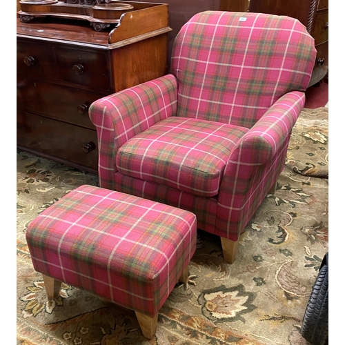 21 - ARMCHAIR COMPLETE WITH FOOT STOOL