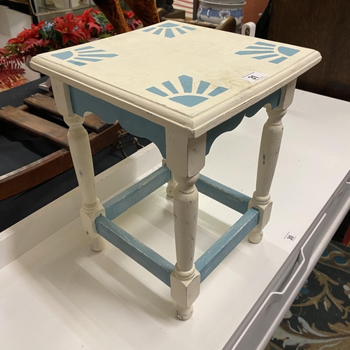 31 - PAINTED PINE SIDE TABLE