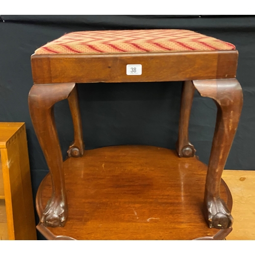 38 - CHIPPENDALE STYLE STOOL