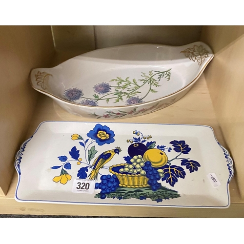 320 - SPODE BREAD AND BUTTER PLATE AND SPODE TUREEN