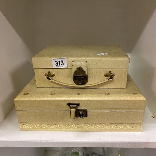 373 - TWO JEWELLERY BOXES