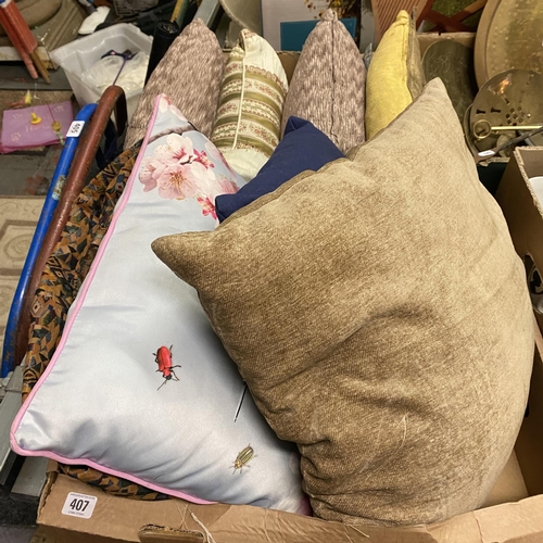 407 - TWO BOXES OF SOFT CUSHIONS