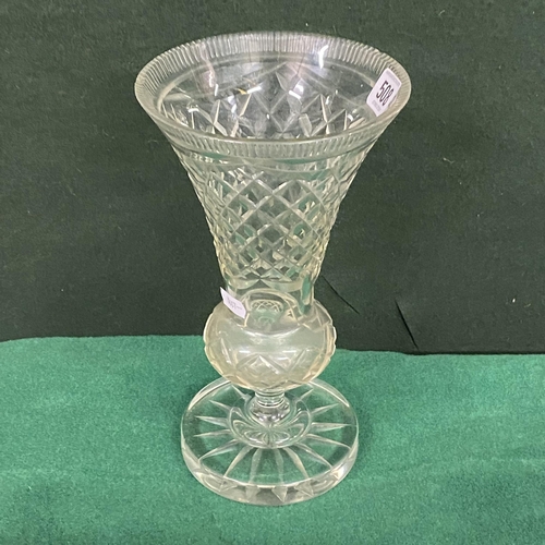 508 - VICTORIAN CRYSTAL GLASS VASE