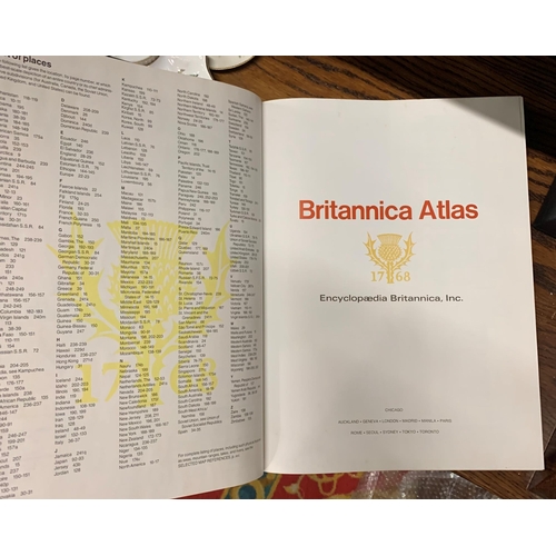 119 - LARGE BRITANNICA ATLAS AND THE RISE AND FALL OF THE BRITISH EMPIRE