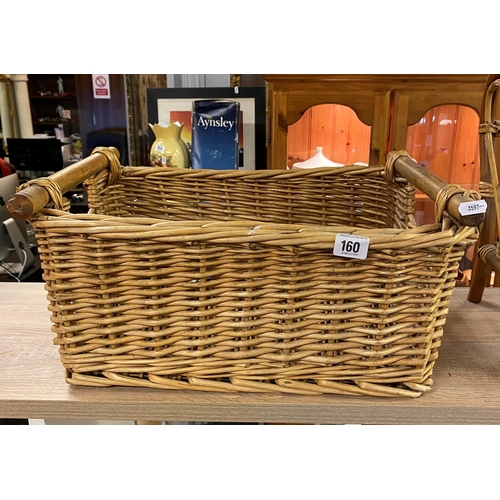 160 - LARGE BASKET WITH HANDLES IDEAL FOR LOGS