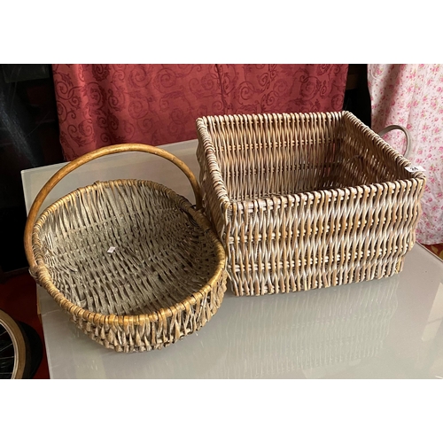 24 - TWO VINTAGE BASKETS