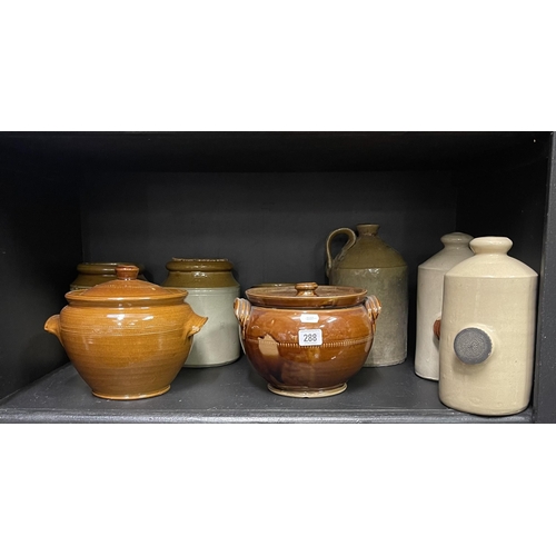 288 - SELECTION OF EARTHENWARE POTTERY