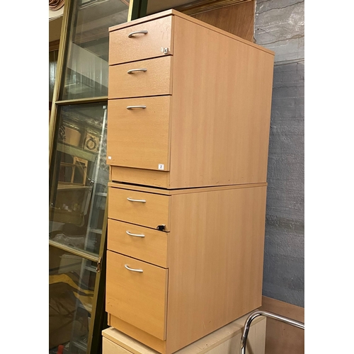 2 - PAIR OF FILING CHESTS