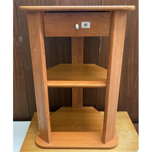 41 - TEAK SINGLE DRAWER CABINET