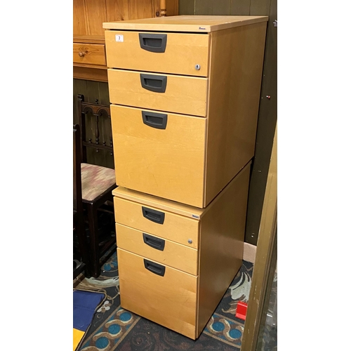 7 - PAIR OF MATCHING FILING CHESTS